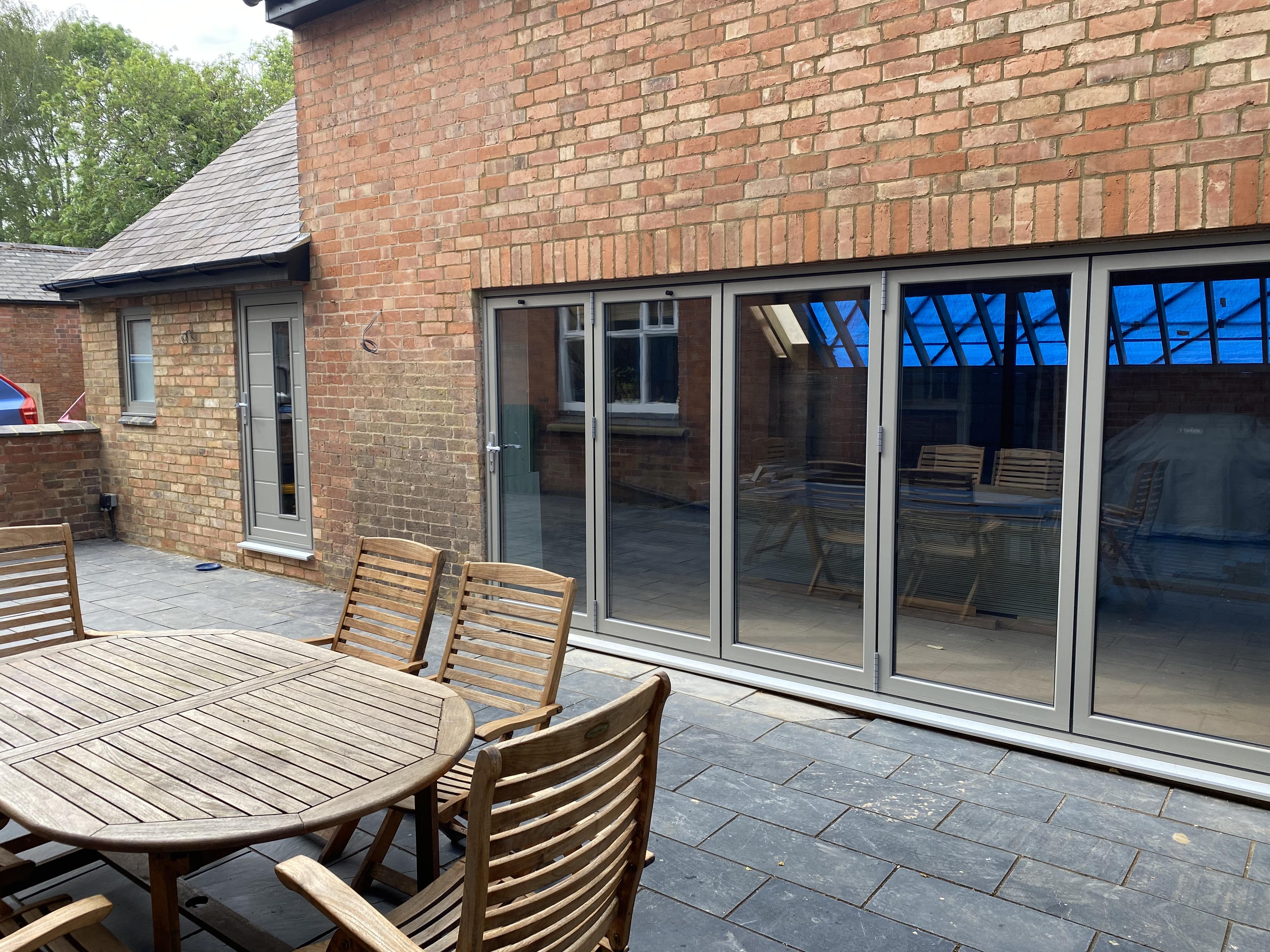 Modern aluminium bifold doors